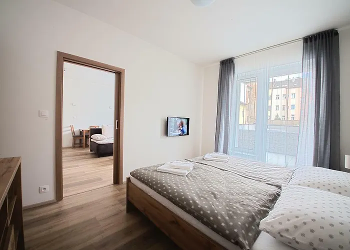 Апартаменты Sunny, Fully Furnished Type With Terrace Пльзень